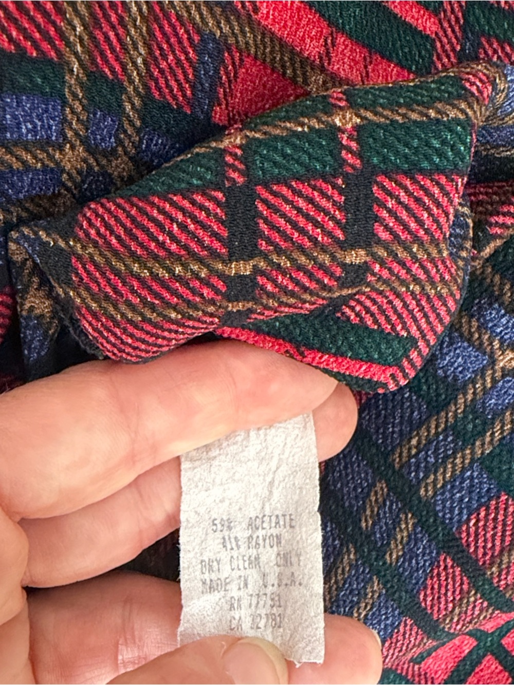 Vintage Betsey Johnson Red & Plaid Spaghetti-Strap Midi Dress - Picture 8 of 8